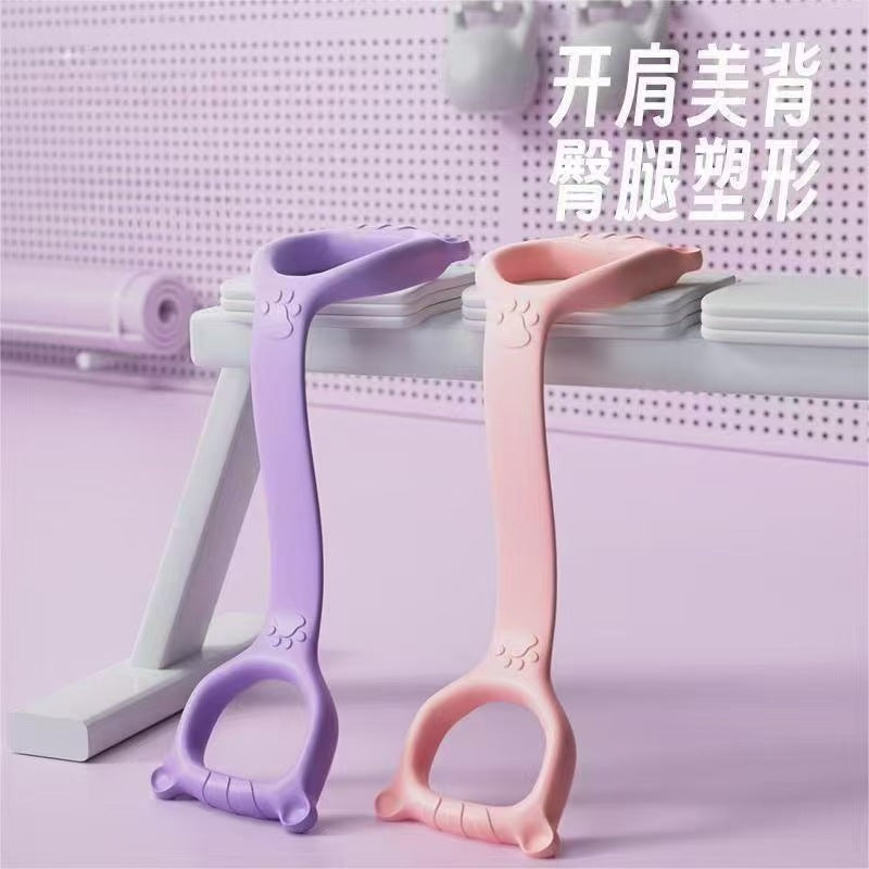 Bear Claw Figure 8 Resistance Band Yoga Auxiliary Elastic Band Fitness Equipment for Women to Open Shoulders and Beautify Back, Anti-Hunchback - image 3