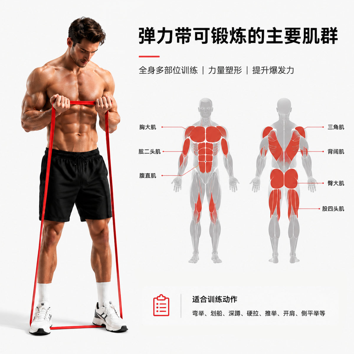 Fitness resistance bands, resistance bands for men, cross-border set, pull-up assist bands, yoga resistance bands, elastic ropes - image 4