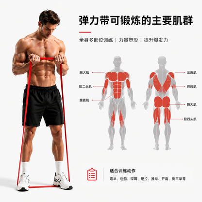 Fitness resistance bands, resistance bands for men, cross-border set, pull-up assist bands, yoga resistance bands, elastic ropes - image 4