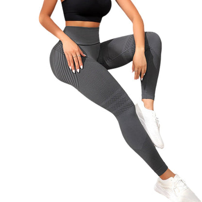 European and American sexy figure-enhancing butt-lifting sports leggings for women, high-waisted elastic fitness pants, running and yoga pants - image 5