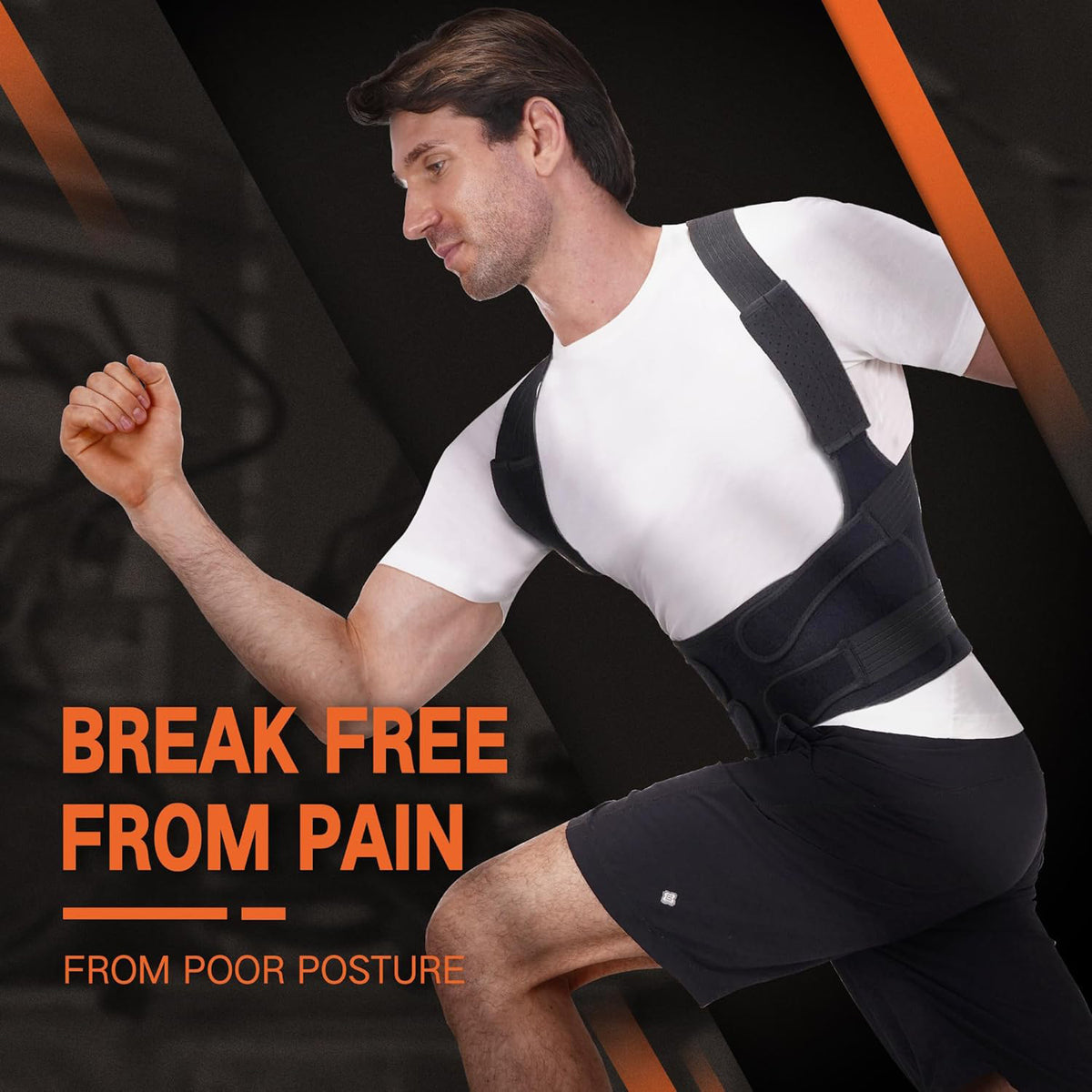 Cross-border humpback correction belt, breathable mesh adjustable shoulder and back posture corrector, fitness back support belt - image 3