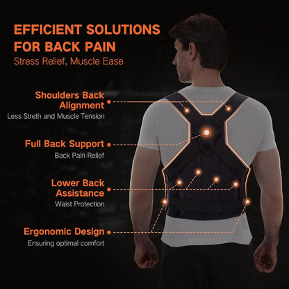 Cross-border humpback correction belt, breathable mesh adjustable shoulder and back posture corrector, fitness back support belt - image 4