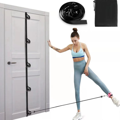 5.1m No-installation resistance band fitness pull rope suspension training strap accessories door clip multi-section door anchor strap - image 1