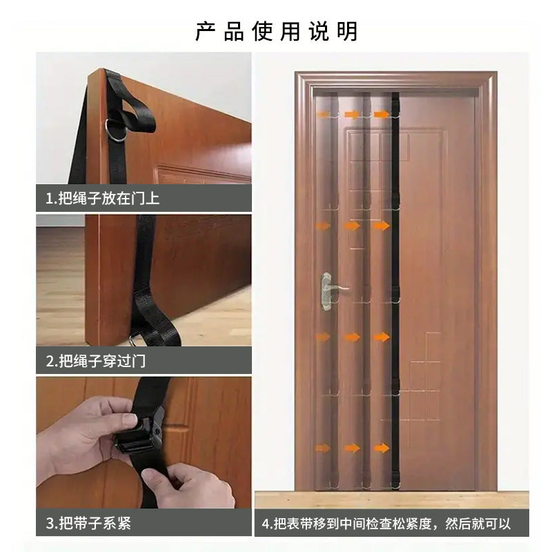 5.1m No-installation resistance band fitness pull rope suspension training strap accessories door clip multi-section door anchor strap - image 3
