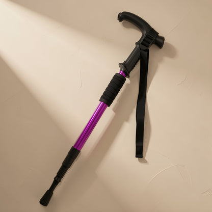 Aluminum trekking pole with rubber T-shaped handle - view 4
