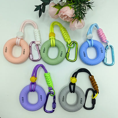 Grip strength ring keychain lanyard stress-relief fitness accessory simple five-finger strength rehabilitation grip trainer backpack small accessory - image 4