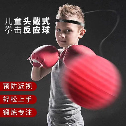 Head-mounted boxing reaction ball, children's combat stress-relief ball, magic speed ball, adult ability training fitness exercise - image 2