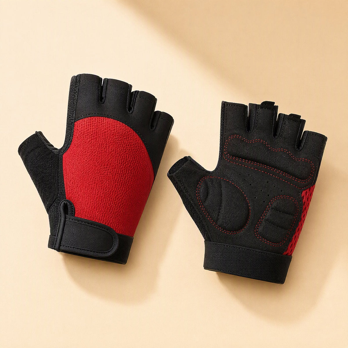 Fingerless winter cycling gloves made with thick microfiber - view 2