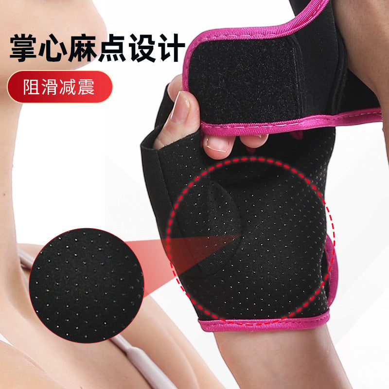 Breathable yoga weightlifting training fitness gloves, sports gloves for men and women, half-finger anti-slip shock-absorbing cycling gloves - image 2
