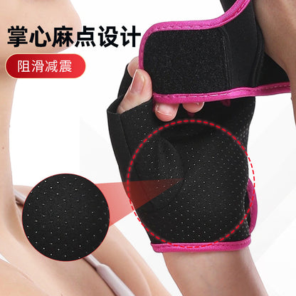 Breathable yoga weightlifting training fitness gloves, sports gloves for men and women, half-finger anti-slip shock-absorbing cycling gloves - image 2