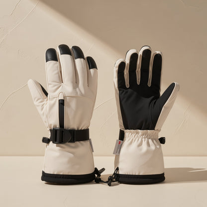 Fingerless winter ski gloves in water-resistant fabric with touchscreen function - view 4