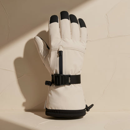 Fingerless winter ski gloves in water-resistant fabric with touchscreen function - view 5
