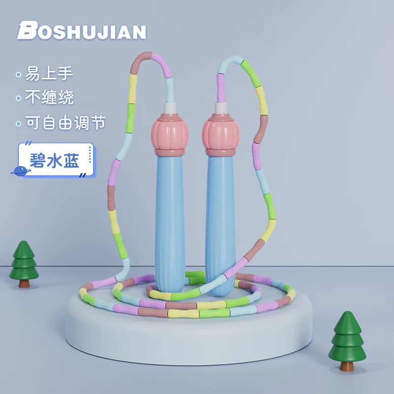 Bamboo-joint jump rope, suitable for classes, children, primary and secondary school students, specially designed for the high school entrance exam, adjustable for physical education exams - image 2