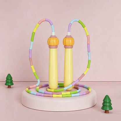 Bamboo-joint jump rope, suitable for classes, children, primary and secondary school students, specially designed for the high school entrance exam, adjustable for physical education exams - image 4