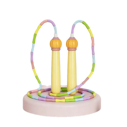Bamboo-joint jump rope, suitable for classes, children, primary and secondary school students, specially designed for the high school entrance exam, adjustable for physical education exams - image 5