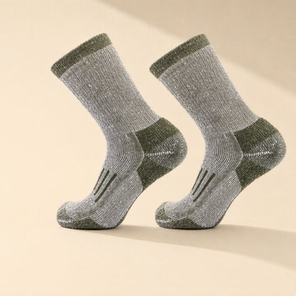 Wool mid-calf sports socks with a medium-height shaft