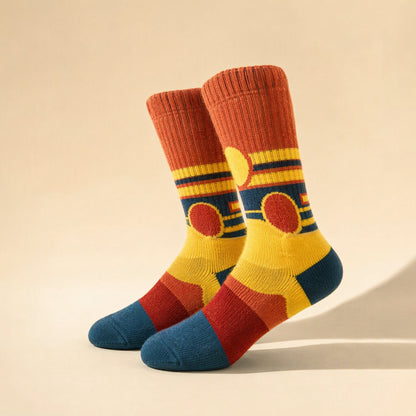 Wool mid-calf sports socks with a medium-height shaft - view 3