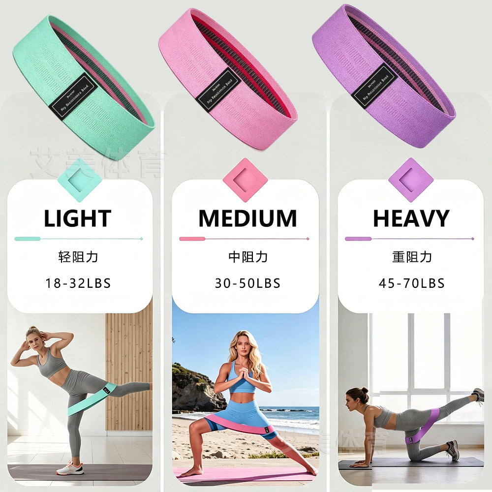 Fitness resistance band, yoga stretching strap, butt-lifting, deep squat resistance band, strength training, non-slip resistance ring - image 4