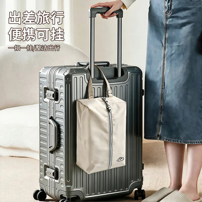 Travel waterproof shoe storage bag, portable storage bag for gym shoes, large-capacity luggage dustproof bag, shoe bag - image 2