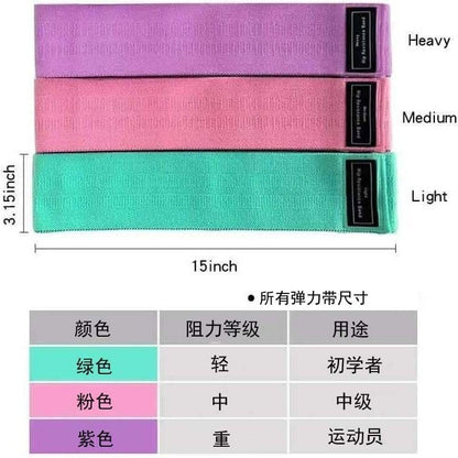 Multi-color fabric elastic band fitness resistance band for women, suitable for leg exercises, yoga, rehabilitation training, and butt shaping - image 3