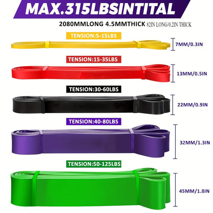 Cross-border resistance bands, yoga fitness elastic bands, TPE latex tension bands for strength training, customizable logo - image 2