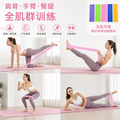 TPE yoga resistance bands, multi-resistance elastic bands, stretching resistance bands for home fitness training, direct from the manufacturer - image 4
