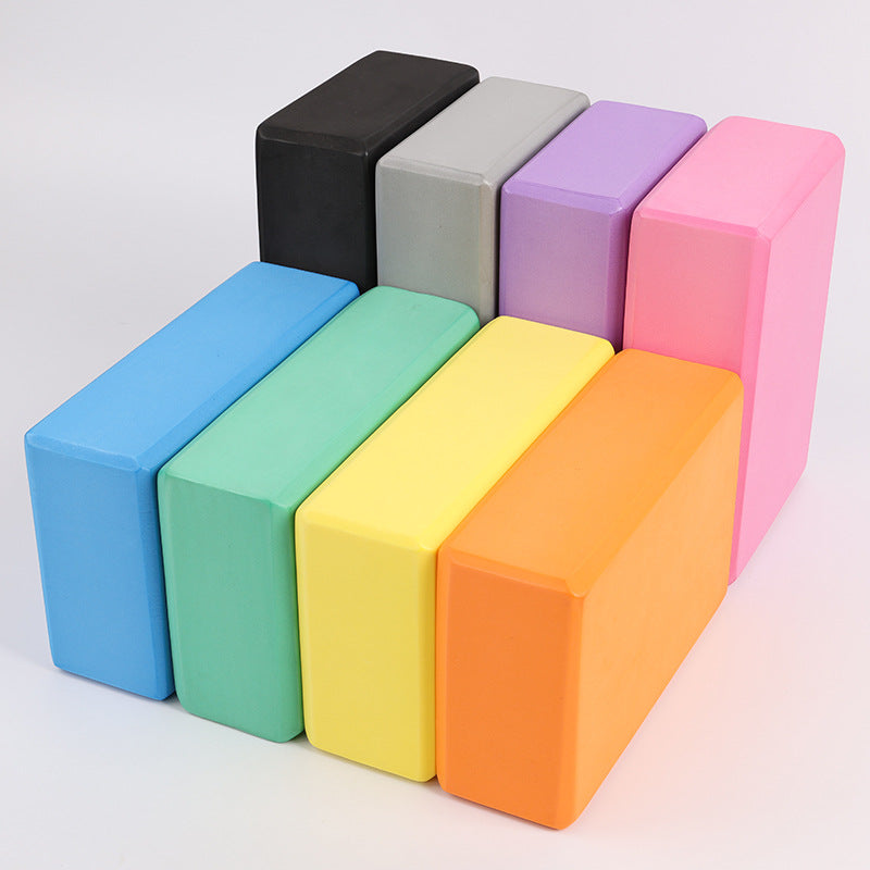 Yoga block high-density EVA leg press block yoga auxiliary exercise block hot-pressed non-slip solid color block - image 2