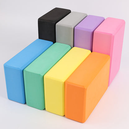 Yoga block high-density EVA leg press block yoga auxiliary exercise block hot-pressed non-slip solid color block - image 2