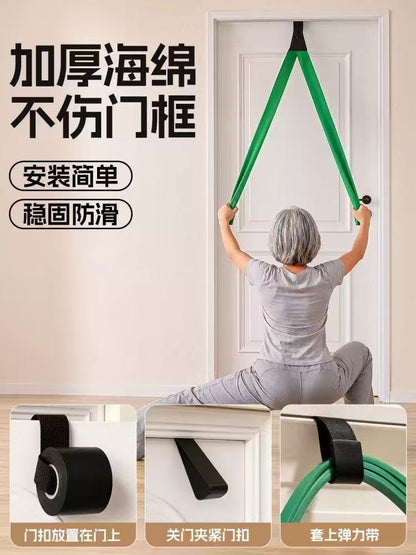Specialized door anchor resistance band for middle-aged and elderly, home resistance training fitness equipment for hip, leg, shoulder, and back exercises, gree - image 3