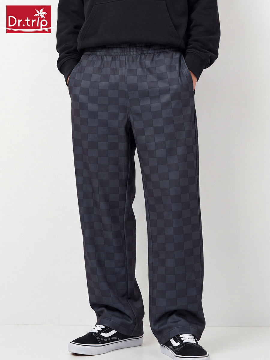 Cross-border American-style autumn trendy fitness pants, digital print sports pants for men, European and American loose wide-leg straight jogging pants - image 5