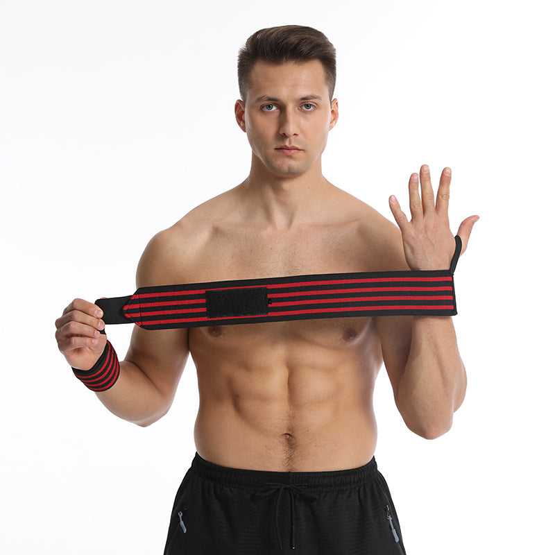 Compression wrap wristband for sports, weightlifting, single and double bar exercises, fitness support strap, wrist protector, elastic wristband, in stock - image 5