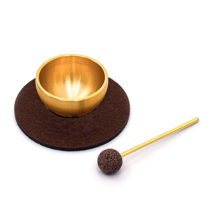 Mini Aromatherapy Singing Bowl Sound Therapy Meditation Stress Relief Ornament for Relaxing Body and Mind, Sanskrit Sound Healing Yoga Meditation Brass Bowl - image 5