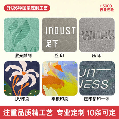 TPE yoga mat, non-slip, thickened, soundproof, shock-absorbing, custom fitness mat, home exercise mat, can be printed with logo, wholesale - image 3