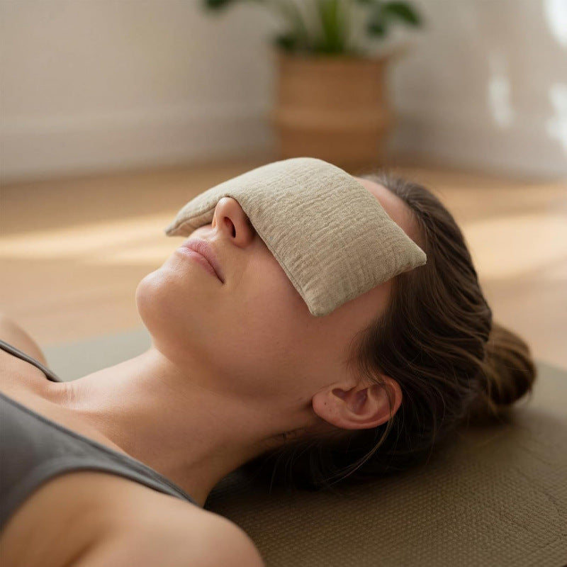 Cross-border pure cotton soft and comfortable detachable unscented yoga relaxation eye pillow cover, sleep meditation eye mask cover - image 3
