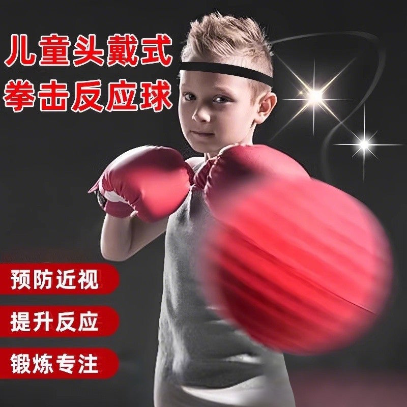 Head-mounted boxing reaction ball for children's concentration and attention training, stress-relief ball for adults, fitness rebound speed ball - image 1