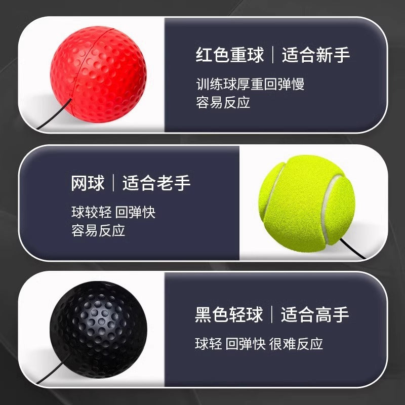 Head-mounted boxing reaction ball for children's concentration and attention training, stress-relief ball for adults, fitness rebound speed ball - image 3