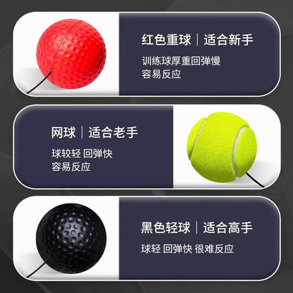 Head-mounted boxing reaction ball for children's concentration and attention training, stress-relief ball for adults, fitness rebound speed ball - image 3