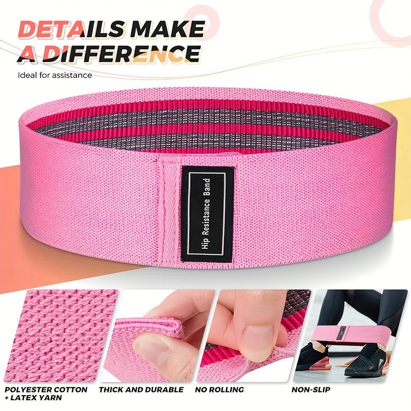 Fabric resistance bands for exercise, unisex sports bands for legs, hips, and butt lift, yoga and Pilates fitness exercise bands - image 3