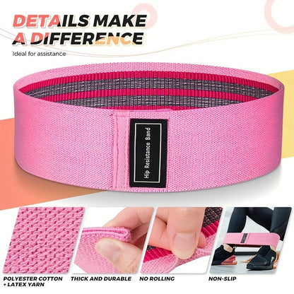 Fabric resistance bands for exercise, unisex sports bands for legs, hips, and butt lift, yoga and Pilates fitness exercise bands - image 3