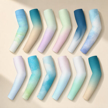 Gradient-pattern nylon outdoor arm sleeves - view 5
