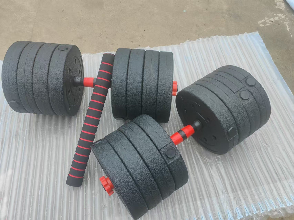 110 LB 2-in-1 Dumbbell & Barbell Set – Full-Body Workout Weights | Model DXYL02