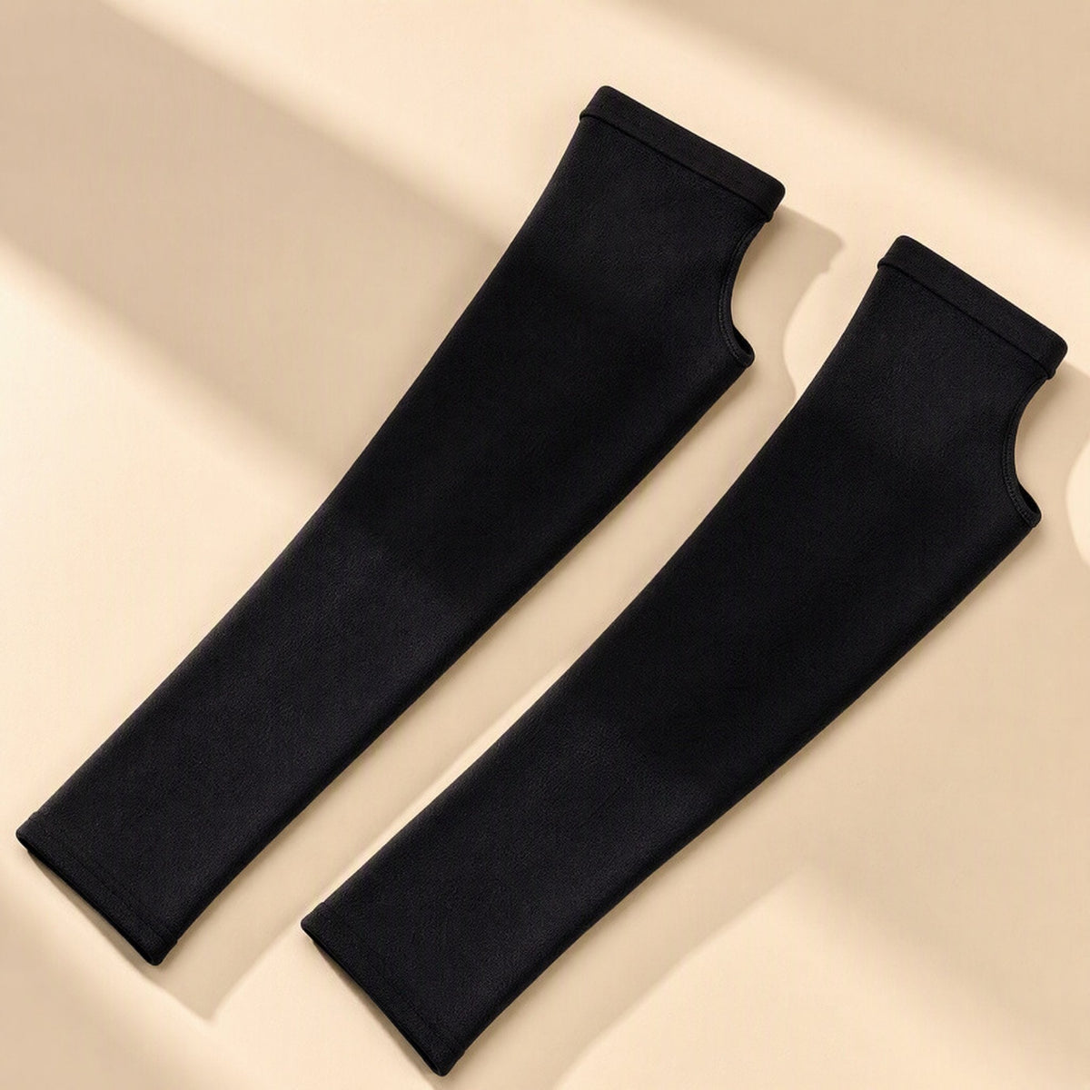 Nylon fingerless arm sleeves with thumb and straight styles