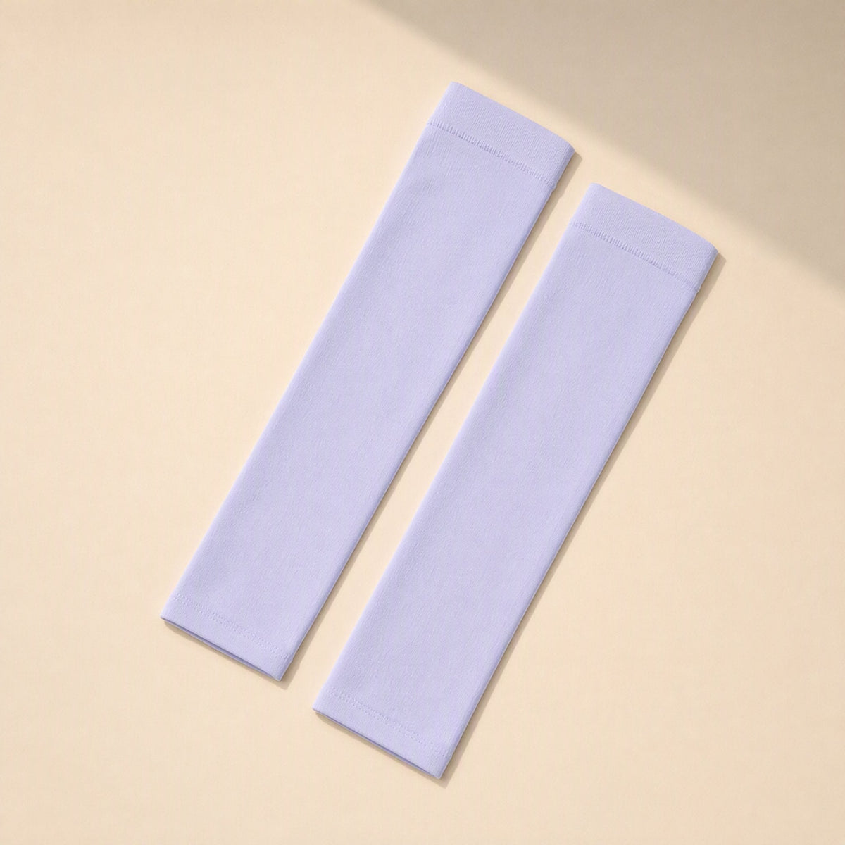 Nylon fingerless arm sleeves with thumb and straight styles - view 2