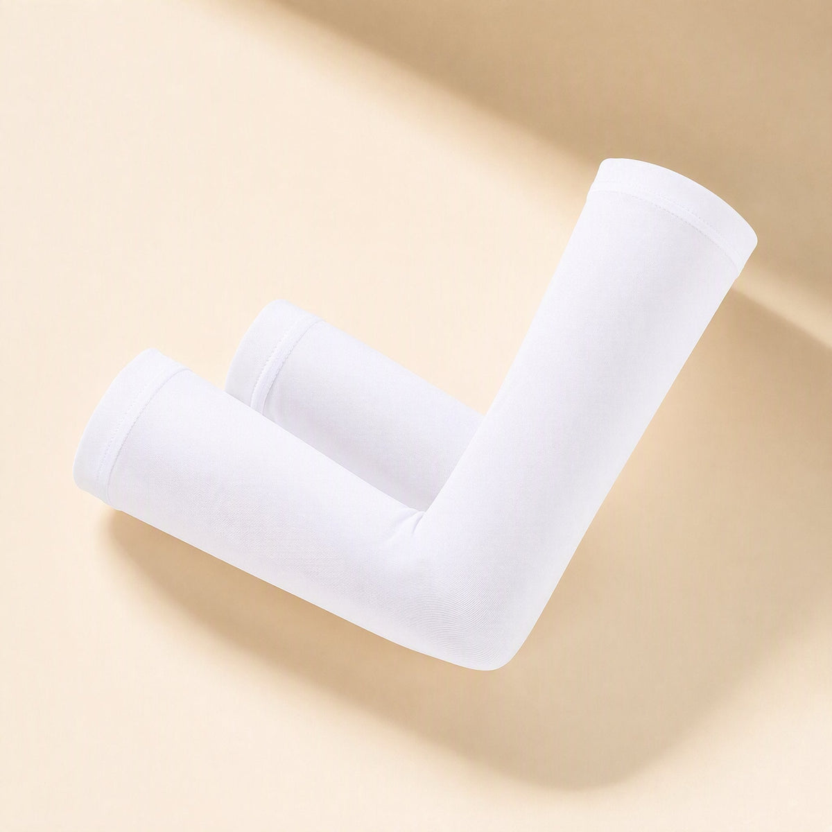 Nylon fingerless arm sleeves with thumb and straight styles - view 3
