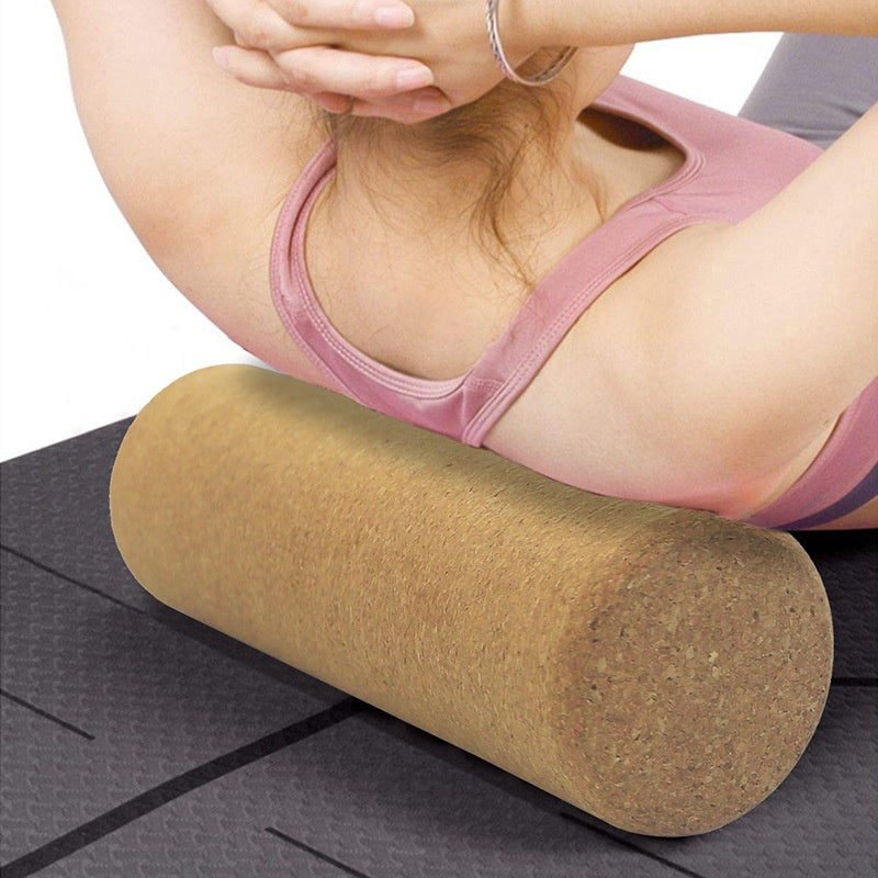 Cork Yoga Wand Cylindrical Massage Massager