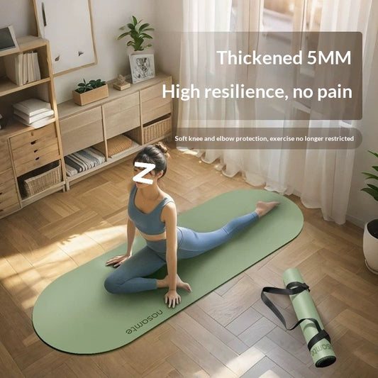 Non-Slip Yoga Mat with Sweat-Wicking Fabric
