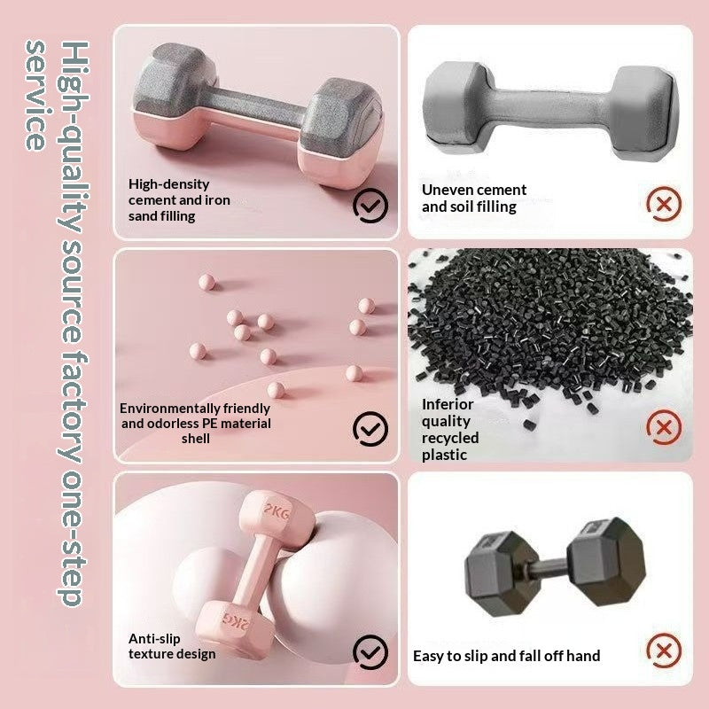 Rubber-coated Dumbbell Pair