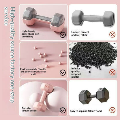 Rubber-coated Dumbbell Pair