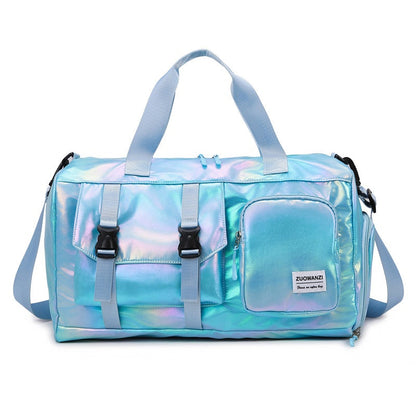 Colorful Pearlescent Yoga Fitness Bag With Dry-wet Separation