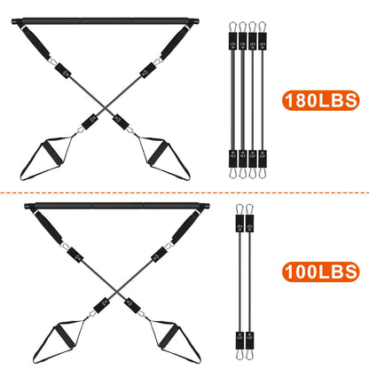 Pilates Bar with Resistance Bands Kit